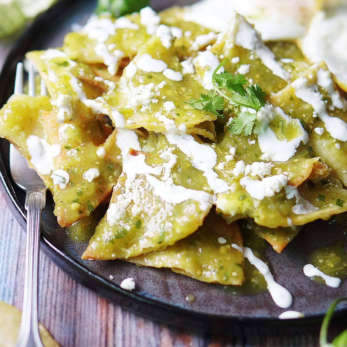 Chilaquiles Verdes con pollo