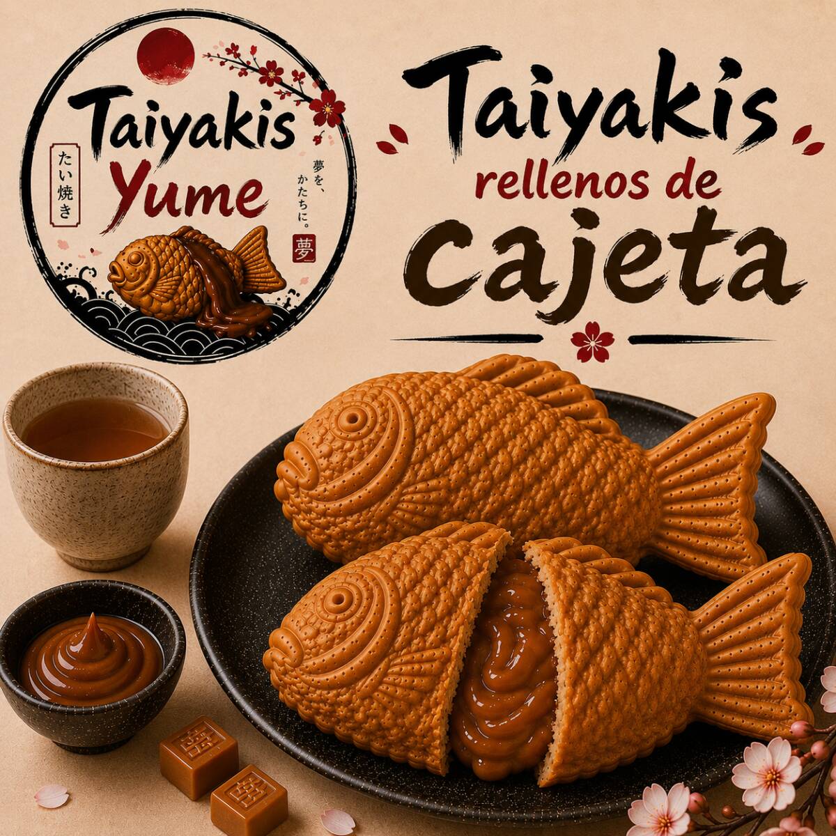 Taiyakis Rellenos de Cajeta