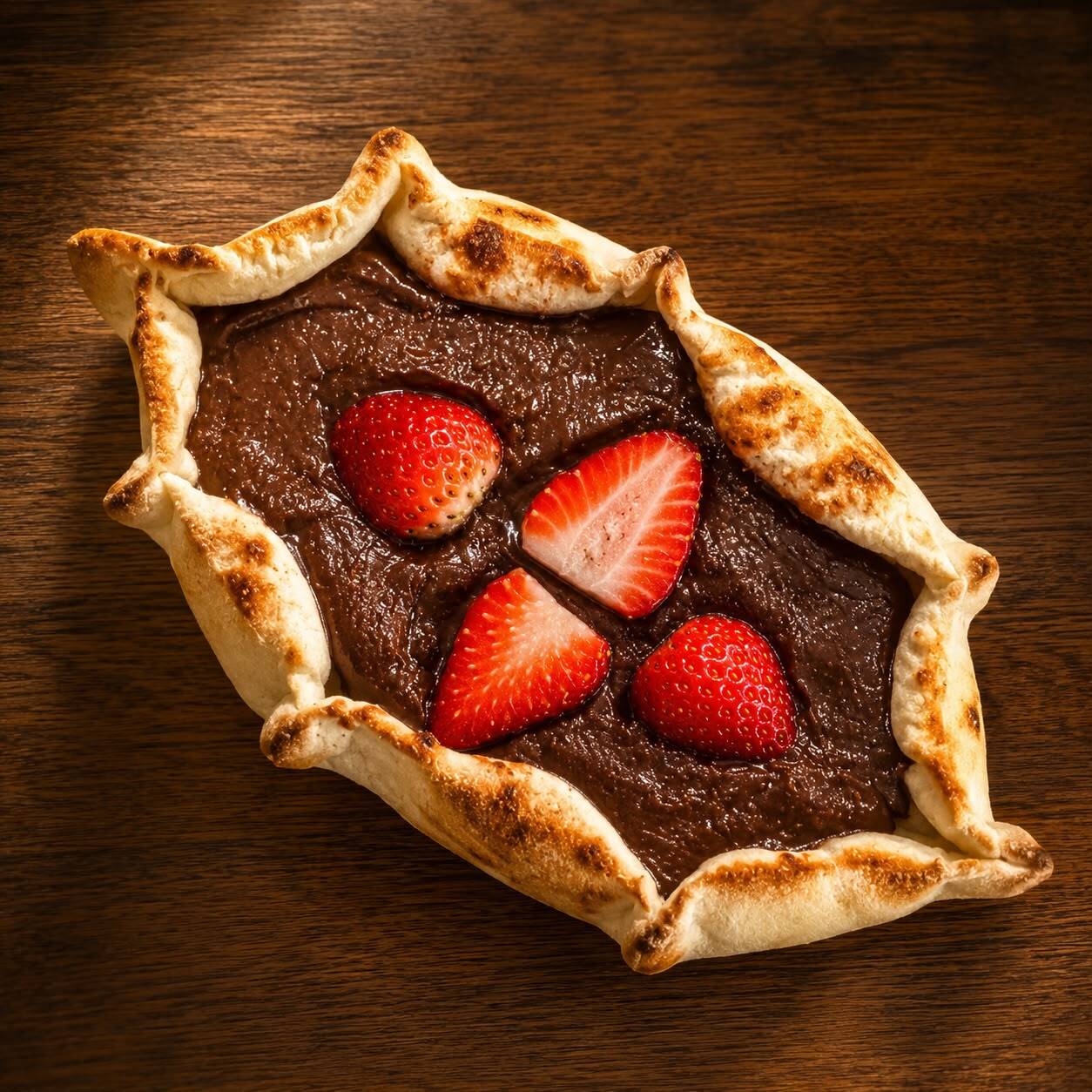 Deliciosa Esfiha de Morango com Nutella de verdade 15cm