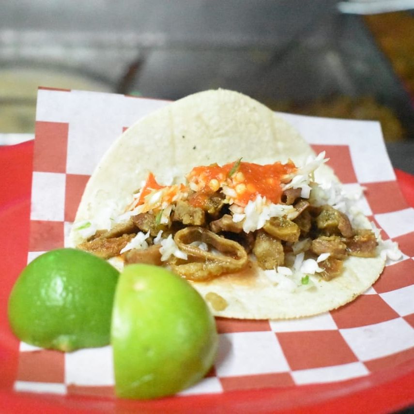 Taco de Tripa Dorada