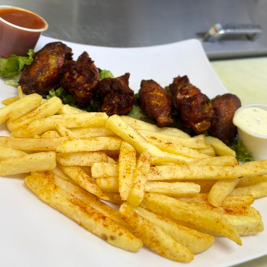 Alitas BBQ, Mango Habanero y Red Hot