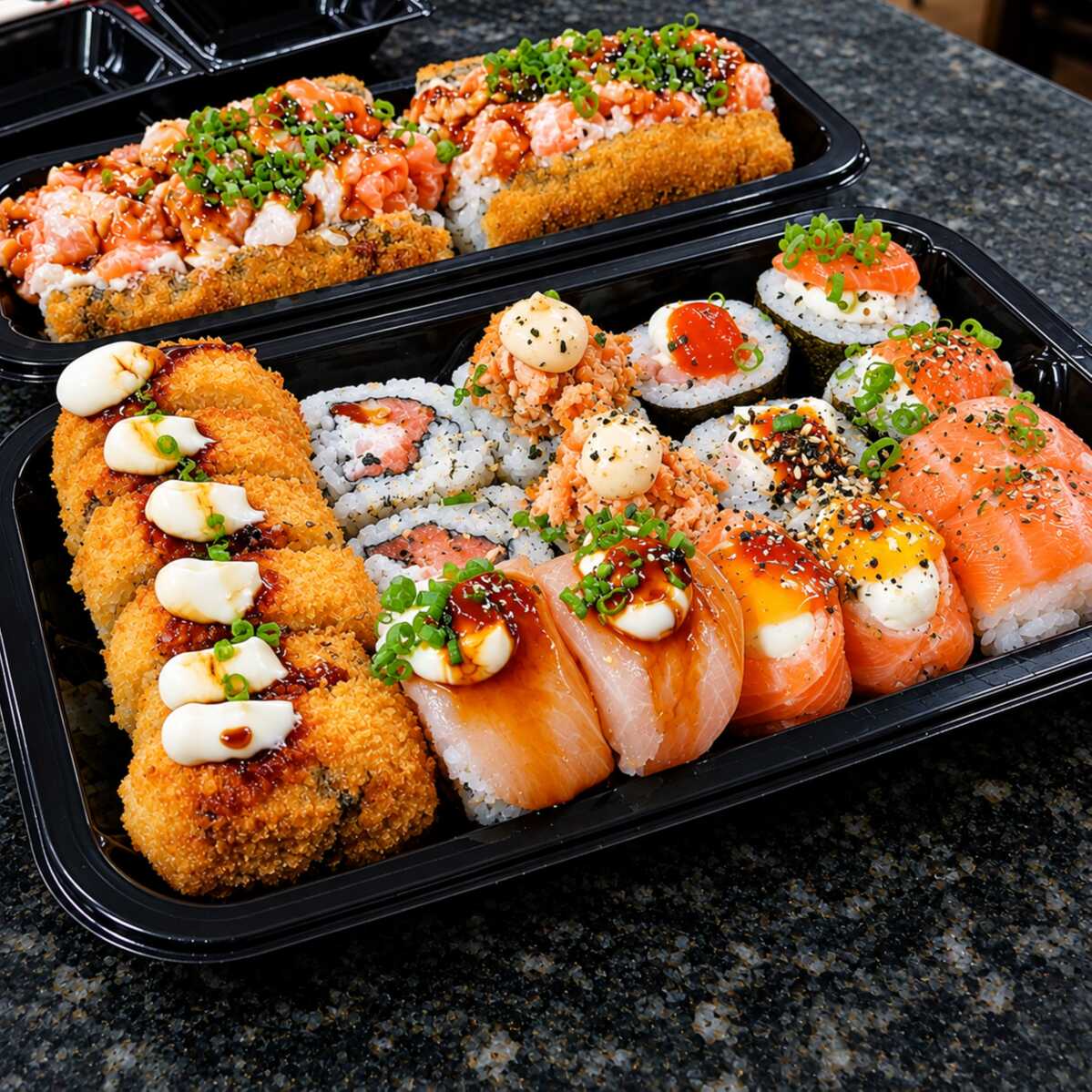 Delicioso combinado vai com variedades entre Hot Filadélfia e decioda especiais entre hot filadelfia especiais e um delicioso Big Hot