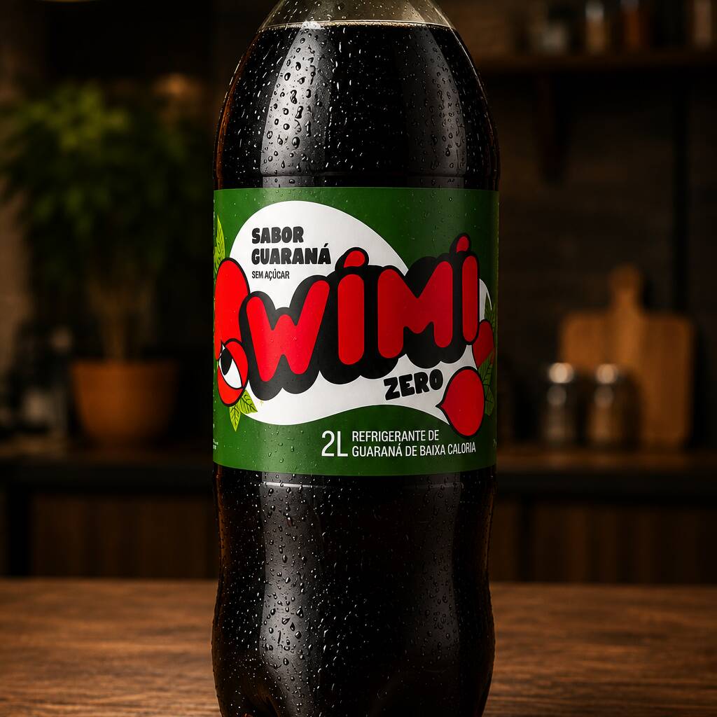 Refrigerante Wimi sabor Guaraná Zero em garrafa de 2 litros. Refrescante, sem açúcar e ideal para acompanhar marmitas, lanches e compartilhar com a família.