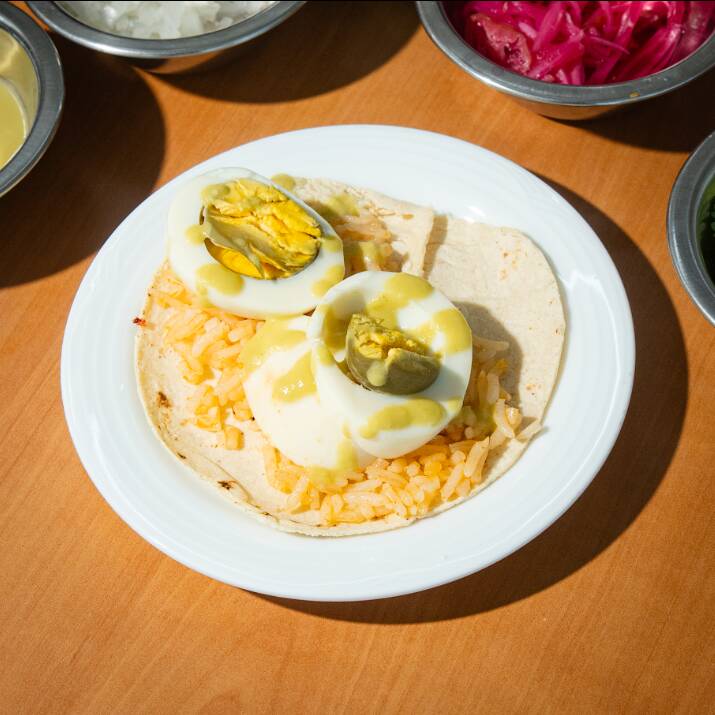 Taco de Huevo Duro
