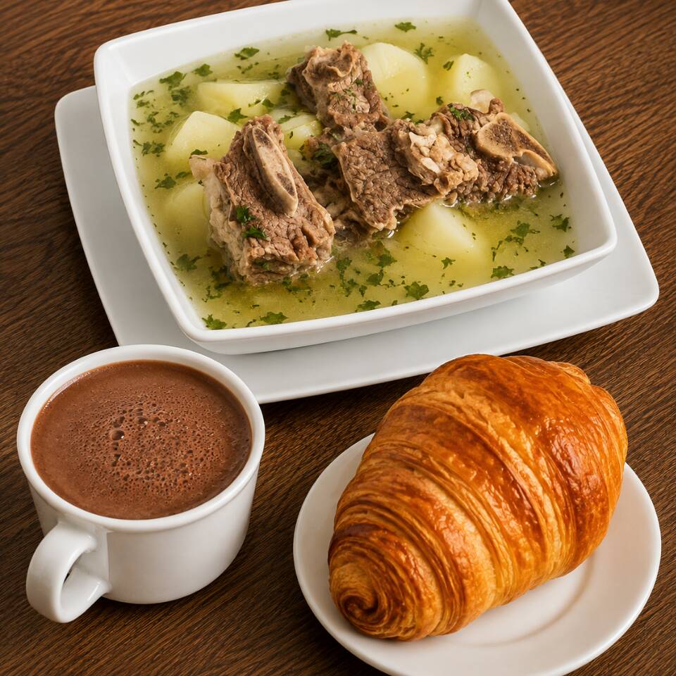 Combo Desayuno Caldo Costilla