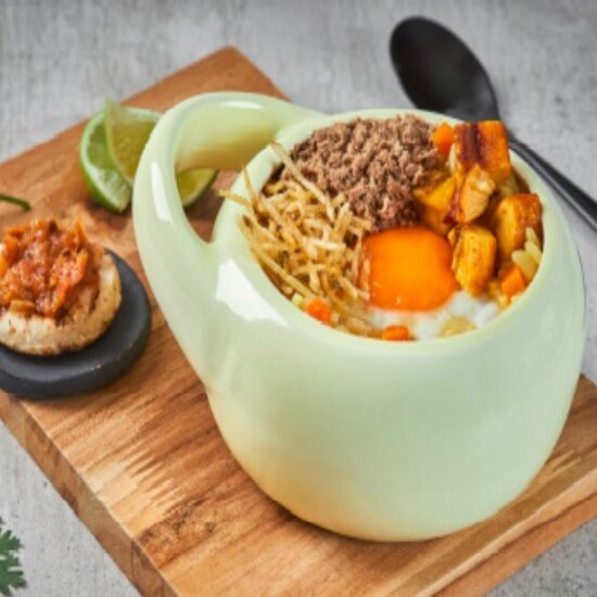 Cazuela de Sopa de Arroz con Carne Molida