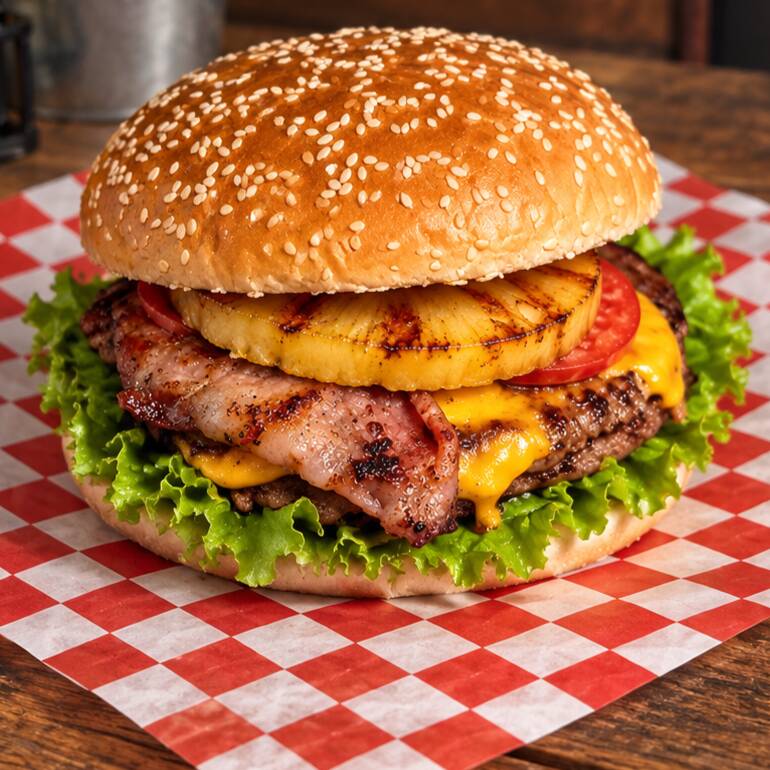 Hamburguesa Hawaiana