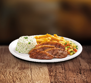 Uma porção generosa de picanha maturada (aprox. 150g in natura) com aquele sabor inconfundível que todo brasileiro ama. Escolha os 3 acompanhamentos e o molho da casa.