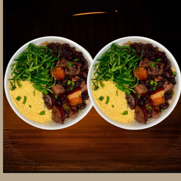 Marmita feijoada magra individual (arroz branco, pé, orelha, costelinha, linguiça calabresa, paio, carne seca, couve refogado, farofa e torresmo).
Marmita indicada para 02 pessoa.
Aprox. 500 gramas cada.