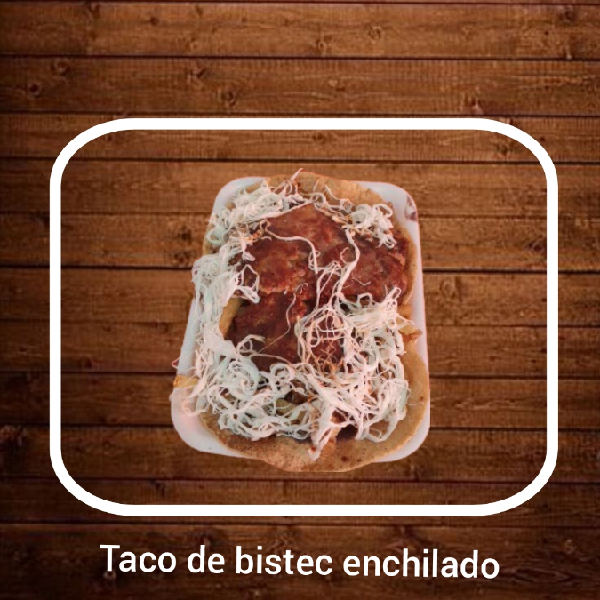 TACO DE BISTECK ENCHILADO