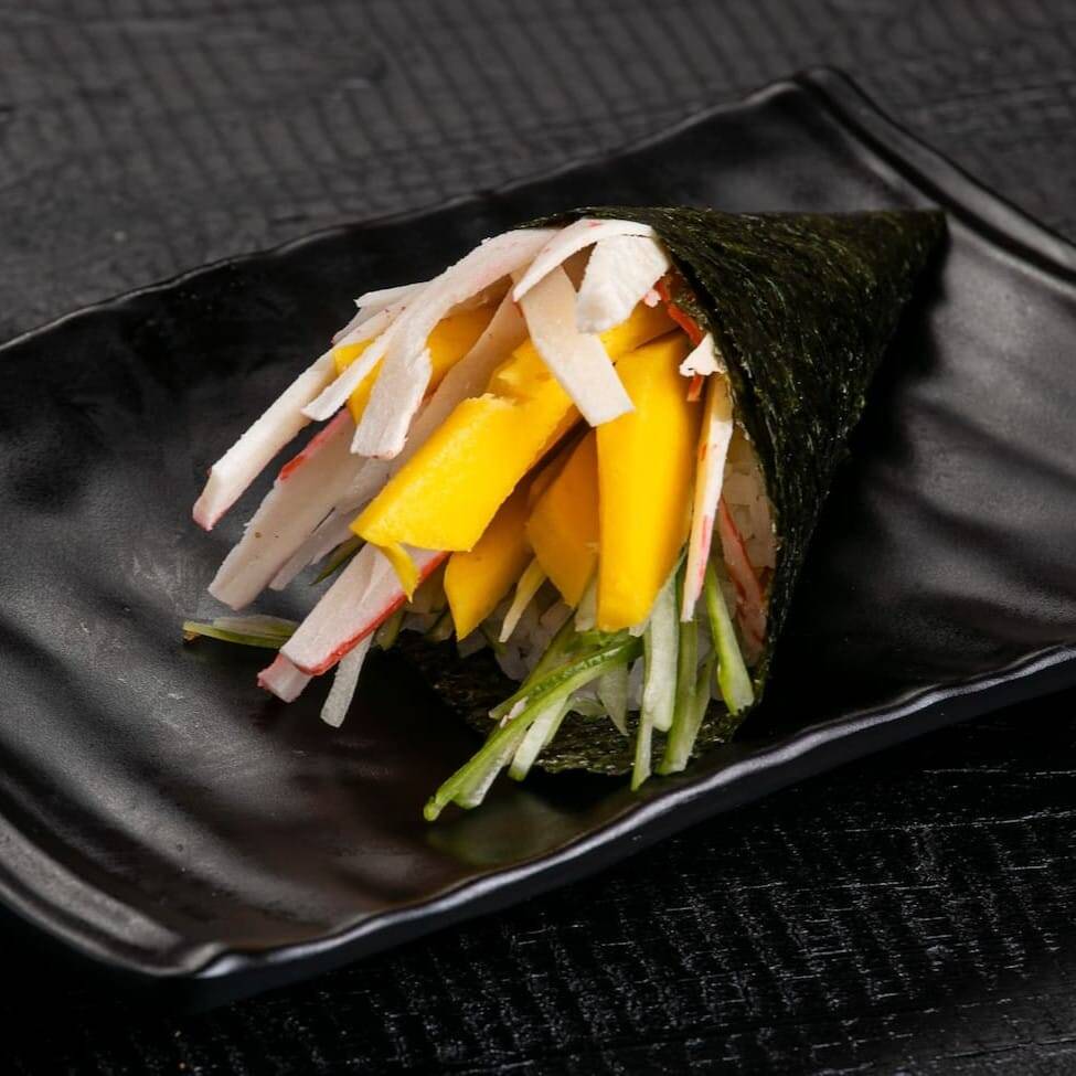 Manga, pepino e kani.