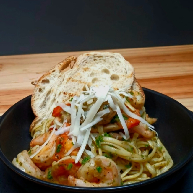 Pasta con Camarones o Mariscos