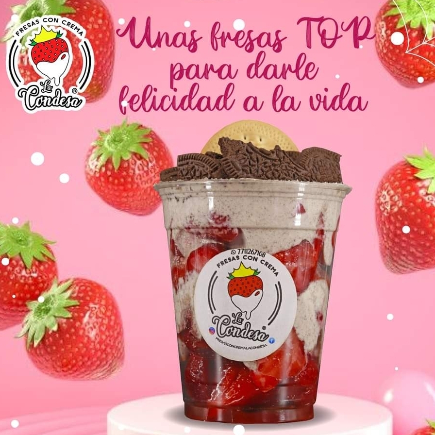 Fresas Top Cookies & Cream Chicas (10 Oz)