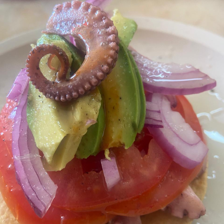 Tostada de pulpo