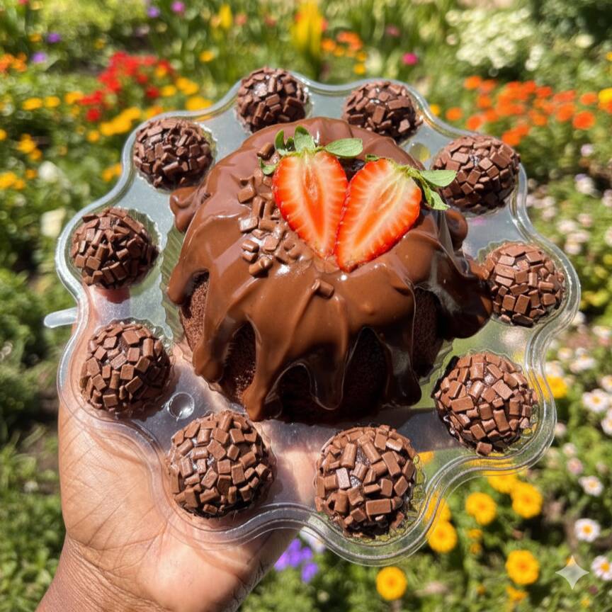Combo Bolo Presente  Surpreenda com muito sabor e carinho! Esse combo especial vem com 1 Bolo Caseirinho macio e delicioso, e acompanhado de 10 brigadeiros que derretem na boca. Tudo isso em uma embalagem charmosa e delicada, finalizada com fita de cetim, pronta para encantar e emocionar já no primeiro olhar.  Perfeito para presentear alguém especial ou para se deliciar em um momento único. Atenção! A fita de cetim vai por padrão em cor neutra. Caso queira indicar alguma cor, favor informar no campo Observações, E Se Disponível, será um prazer atender para tornar sua experiência ainda melhor.