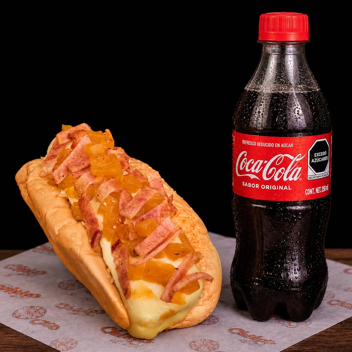 Perro Hawaiano + Coca Cola Original 250 Ml