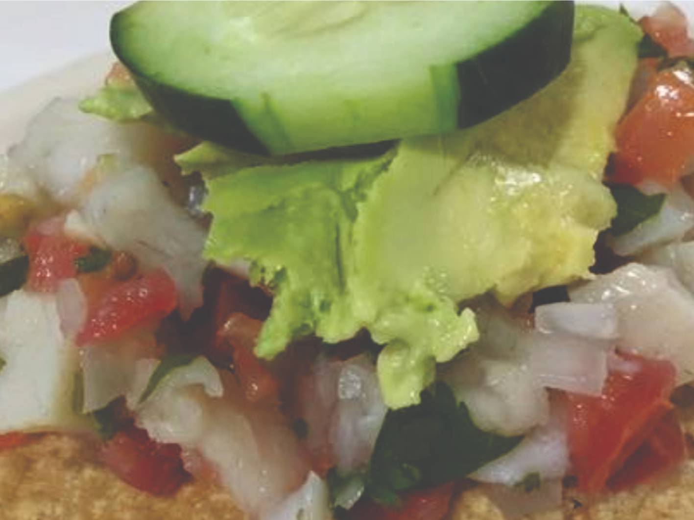 Tostada Ceviche de pescado