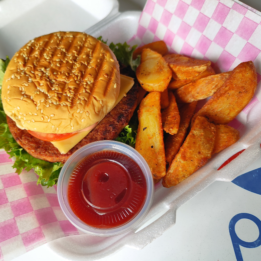 Hamburguesa Con Papas