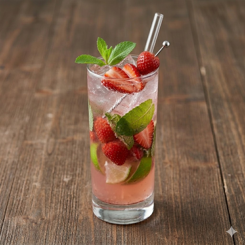 Mojito Sin Alcohol Fresa