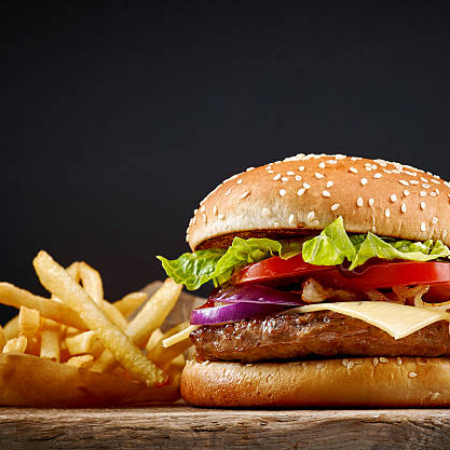 Hamburguesas Sencilla con Papas