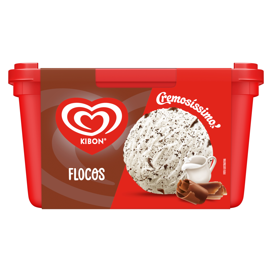 Sorvete cremoso, cheio de flocos de chocolate. Um dos sorvetes mais queridos do Brasil.