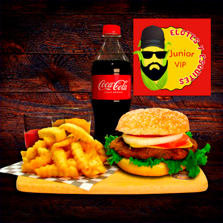 HAMBURGSA ARRACHERA + PAPAS +REFRESCO 355ml