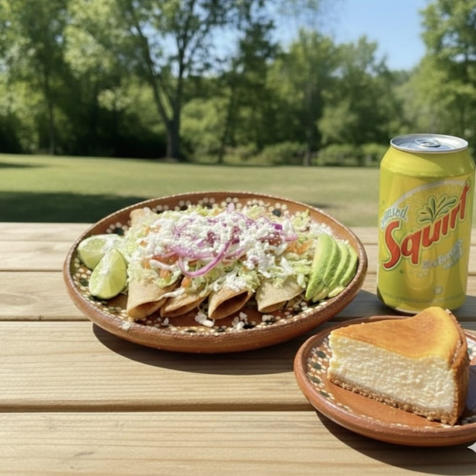 Combo 5, 3 Tacos Dorados Postre y Refresco 355 ml