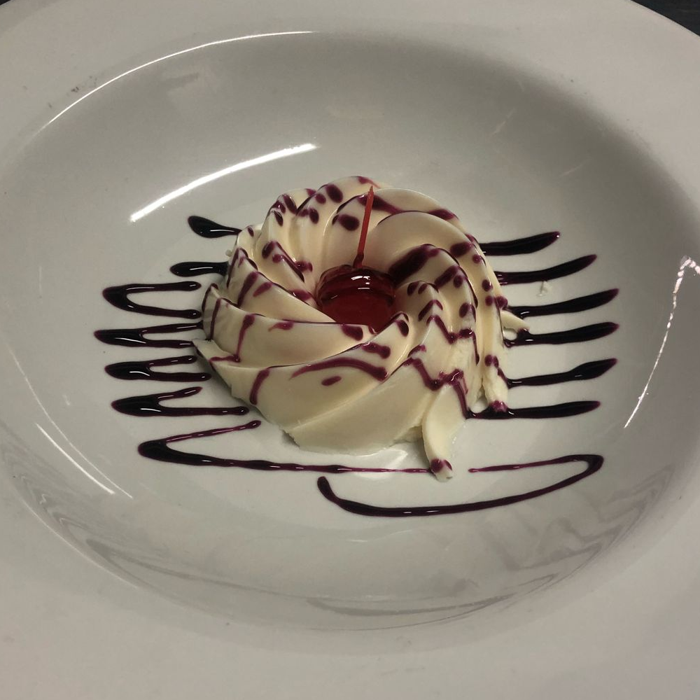 Gelatina de queso con blueberry