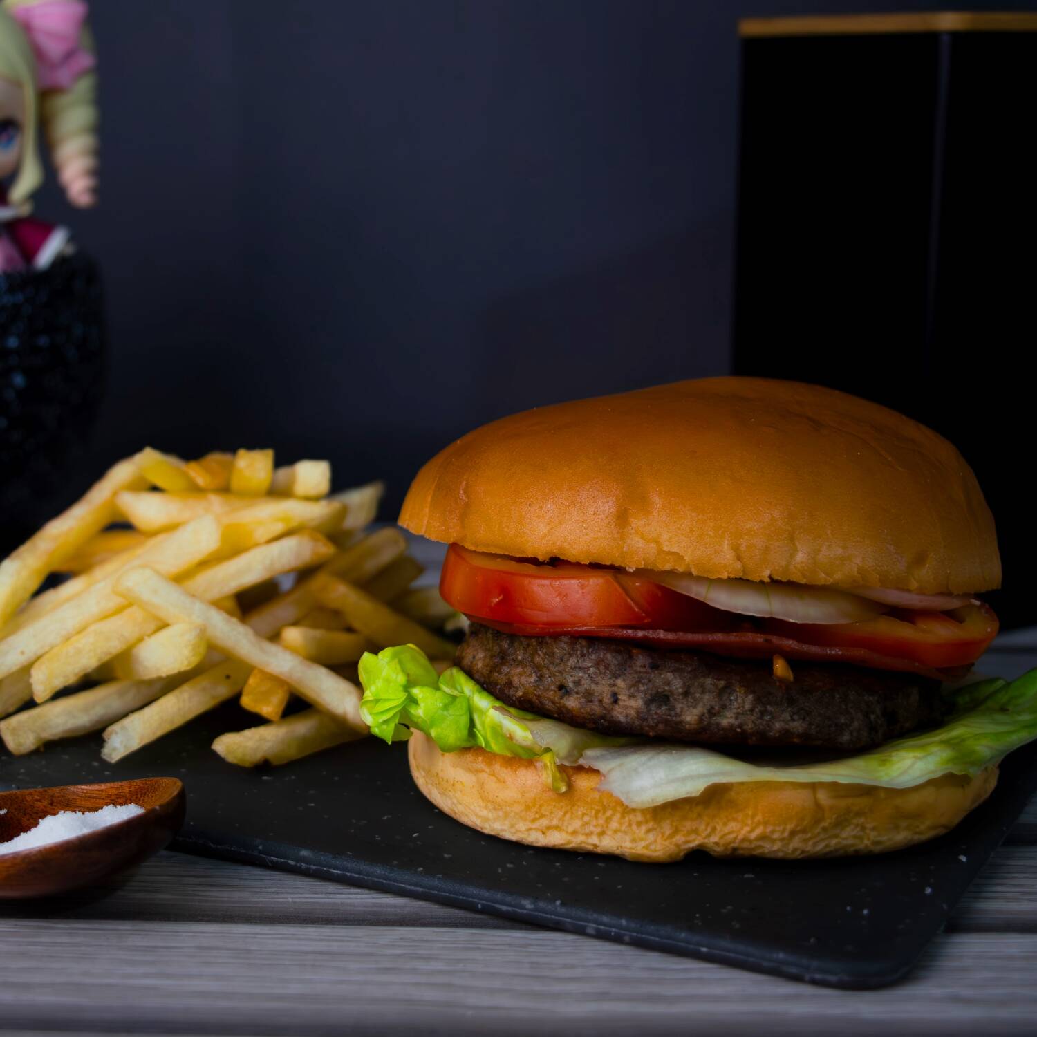 Hamburguesa de Sirloin y Porción de Papas