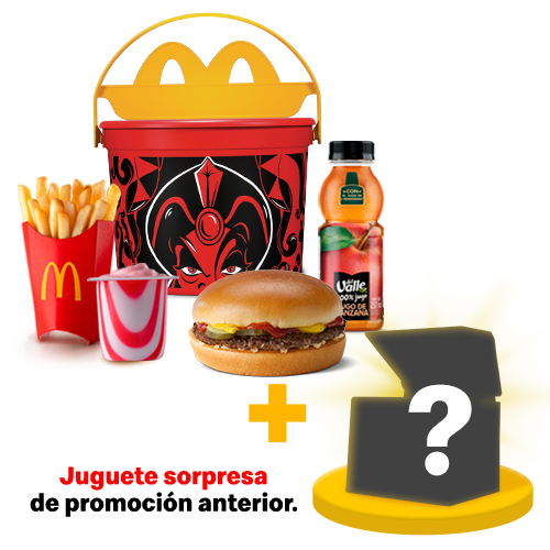 Cajita Feliz Hamburguesa sin Queso + Juguete de promoción anteri