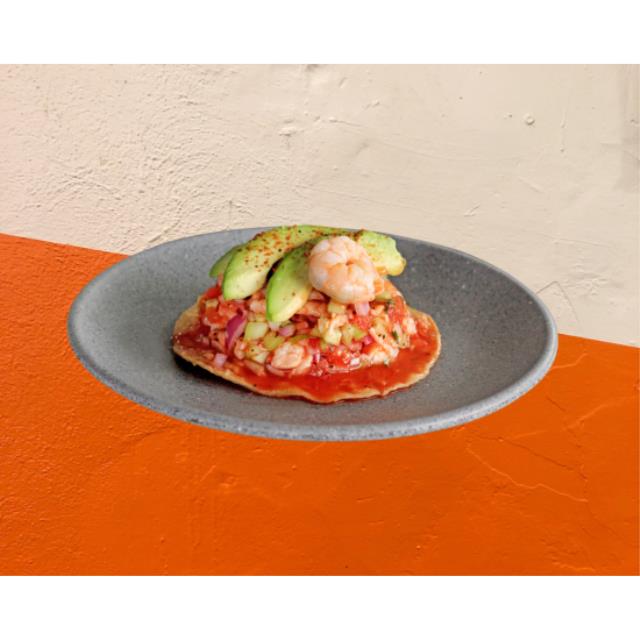 TOSTADA DE CEVICHE CAMARON