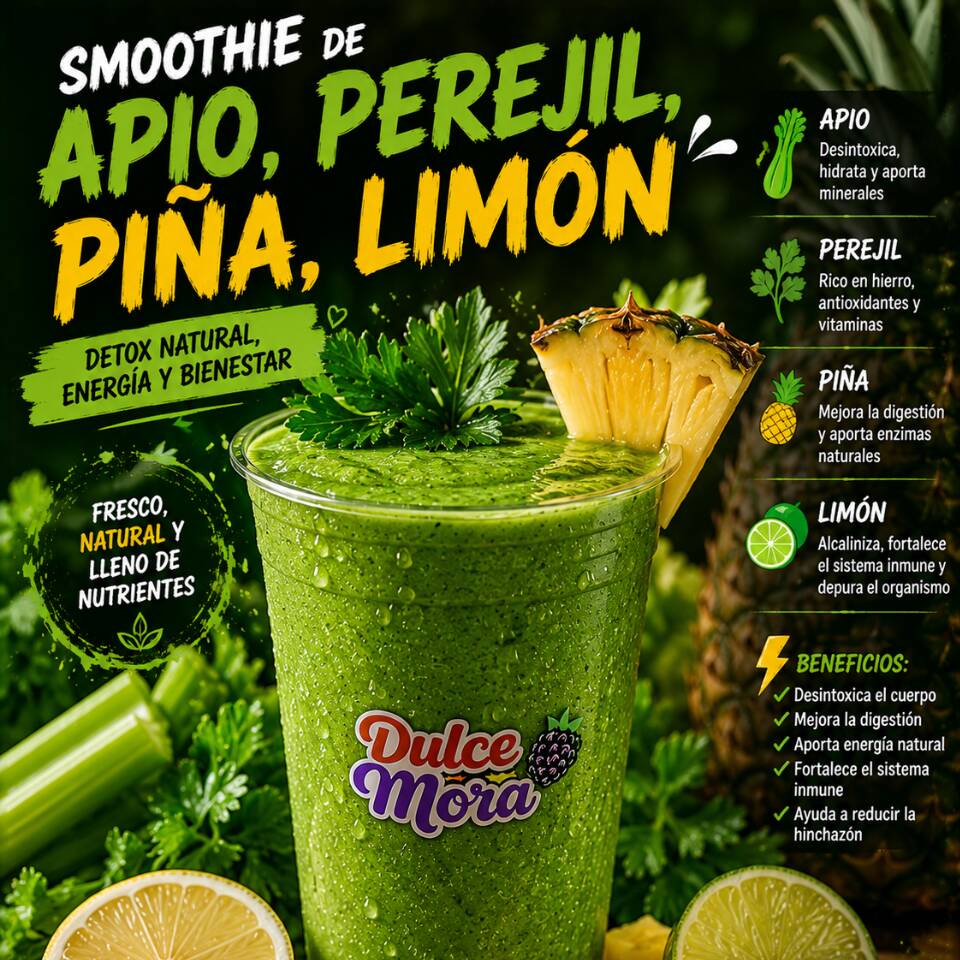 Apio, perejil,piña,limon