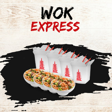 Wok #4 - 4 Ordenes + 4 1/4 de Sopas Chinas