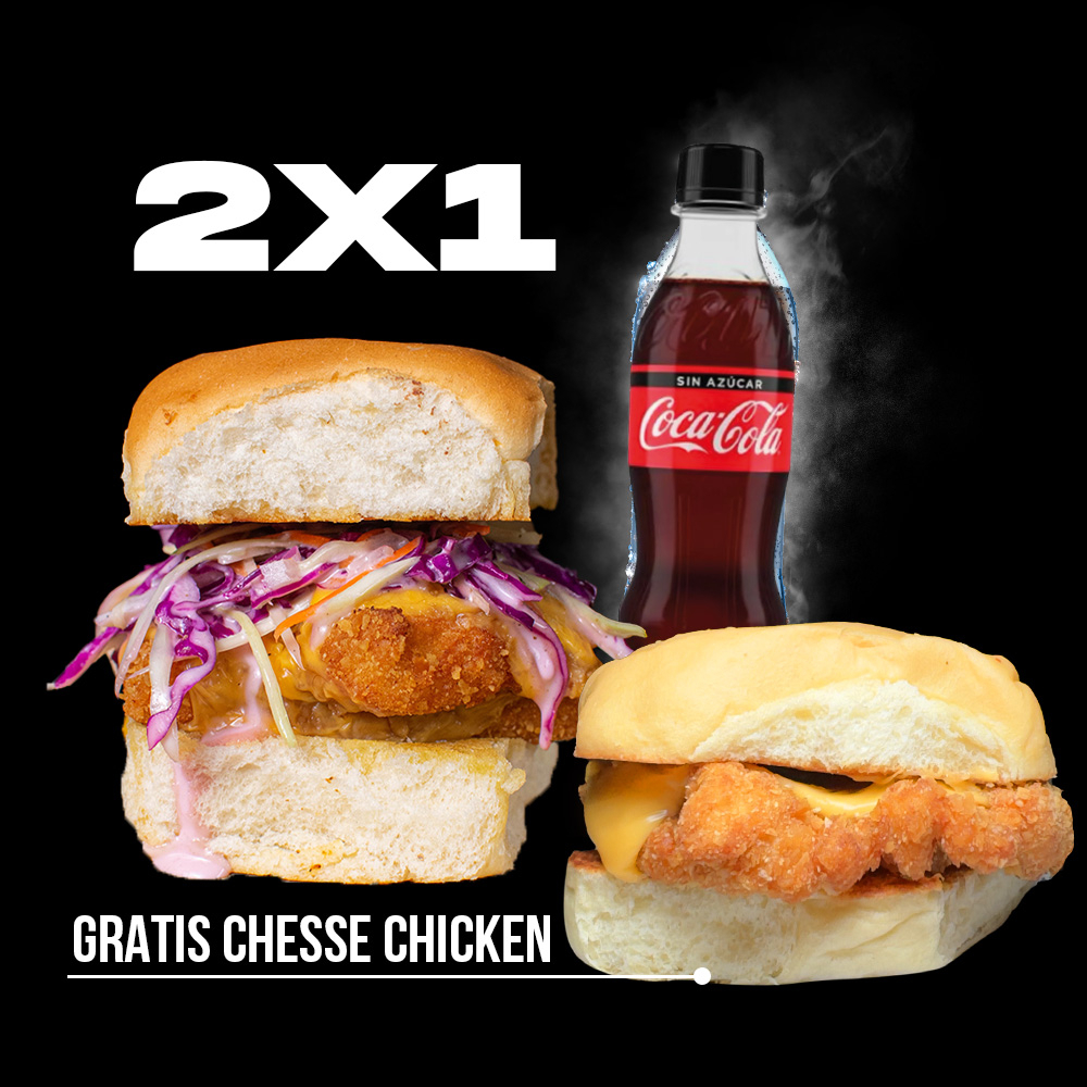 COMBO FISH BUN + CHEESE CHICKEN, BEBIDA GRATIS