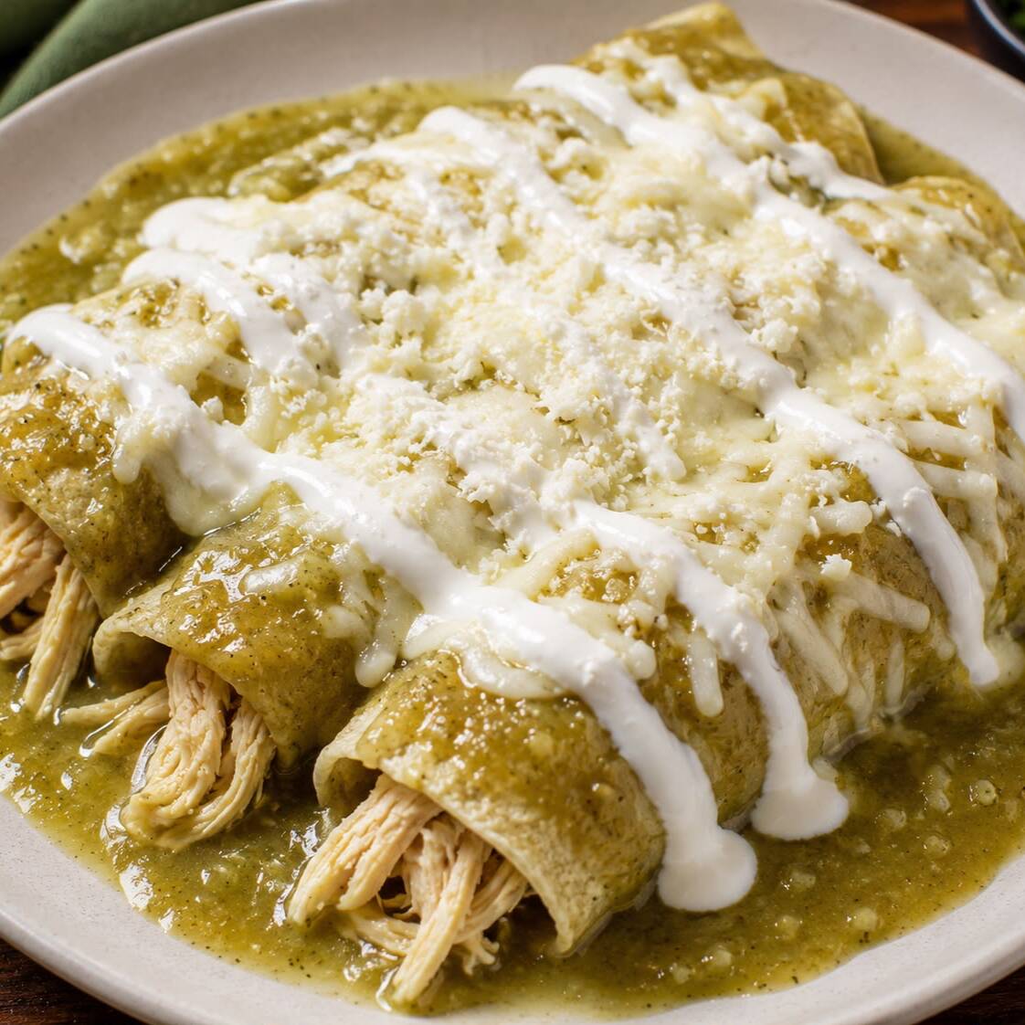 ENCHILADAS VERDES DE POLLO