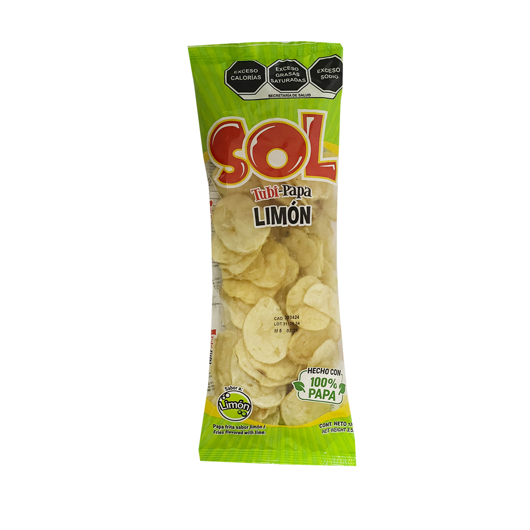 Botanas SOL Papa LIMON Bolsa con 100g