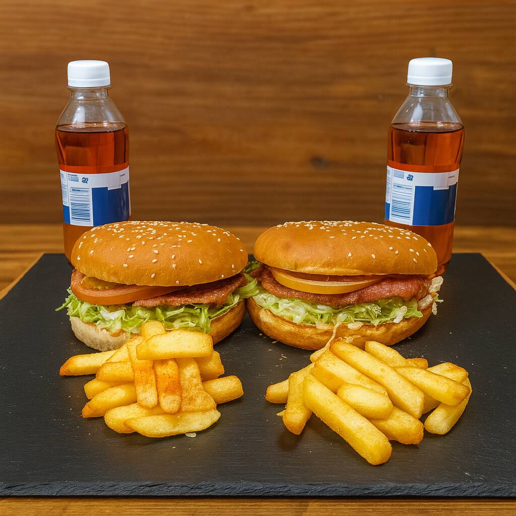 Promo Doble Burger + Papa Francesa y Bebida