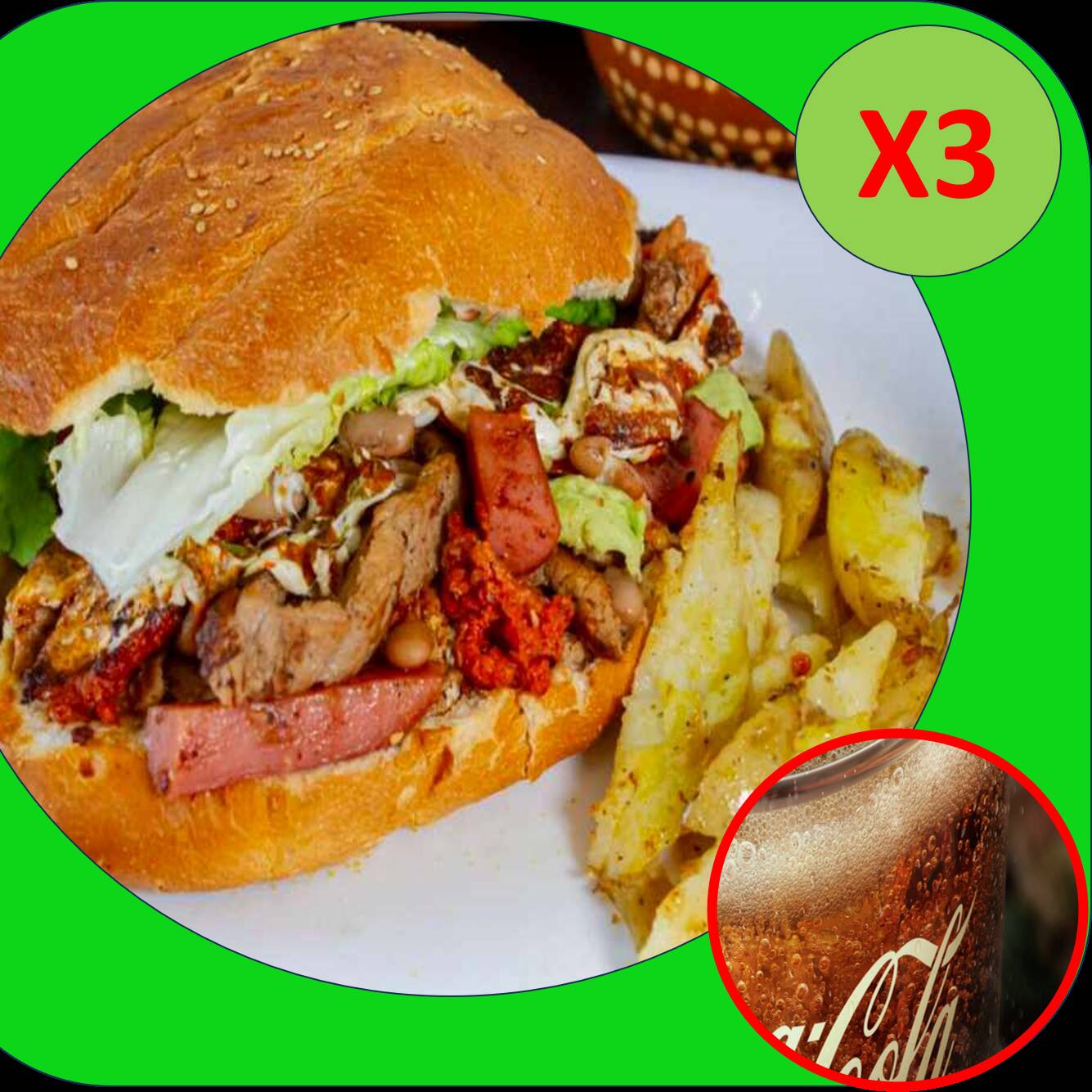 3 Combo Brontosarias +3 Aguas de Horchata GRATIS