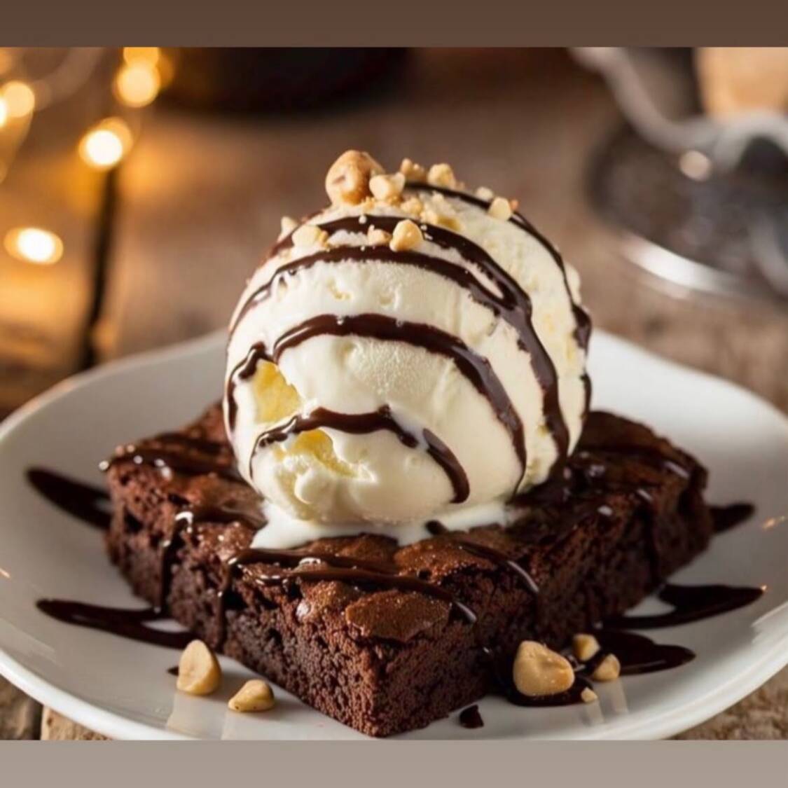Brownie con Helado