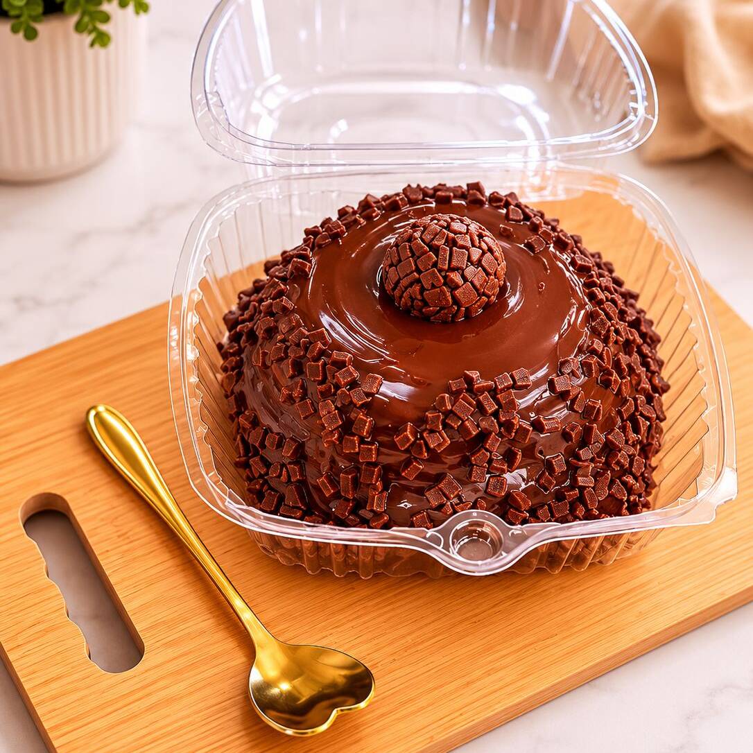 Massa De Chocolate 50% Com Cobertura De Brigadeiro Belga. 350g