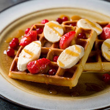 Waffle Con Fruta