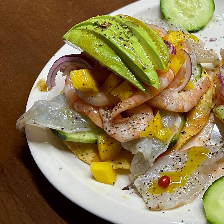 Tostada Al Mango (Aguachiles)