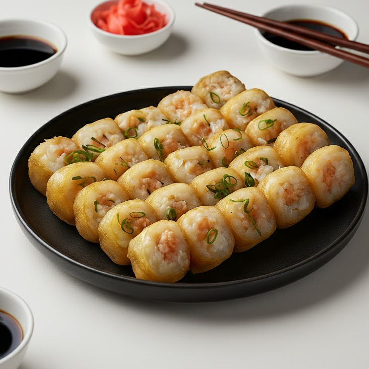 30 Deliciosoa rolls feito com uma massa extremamente fina e crocante, que envolve um recheio generoso.