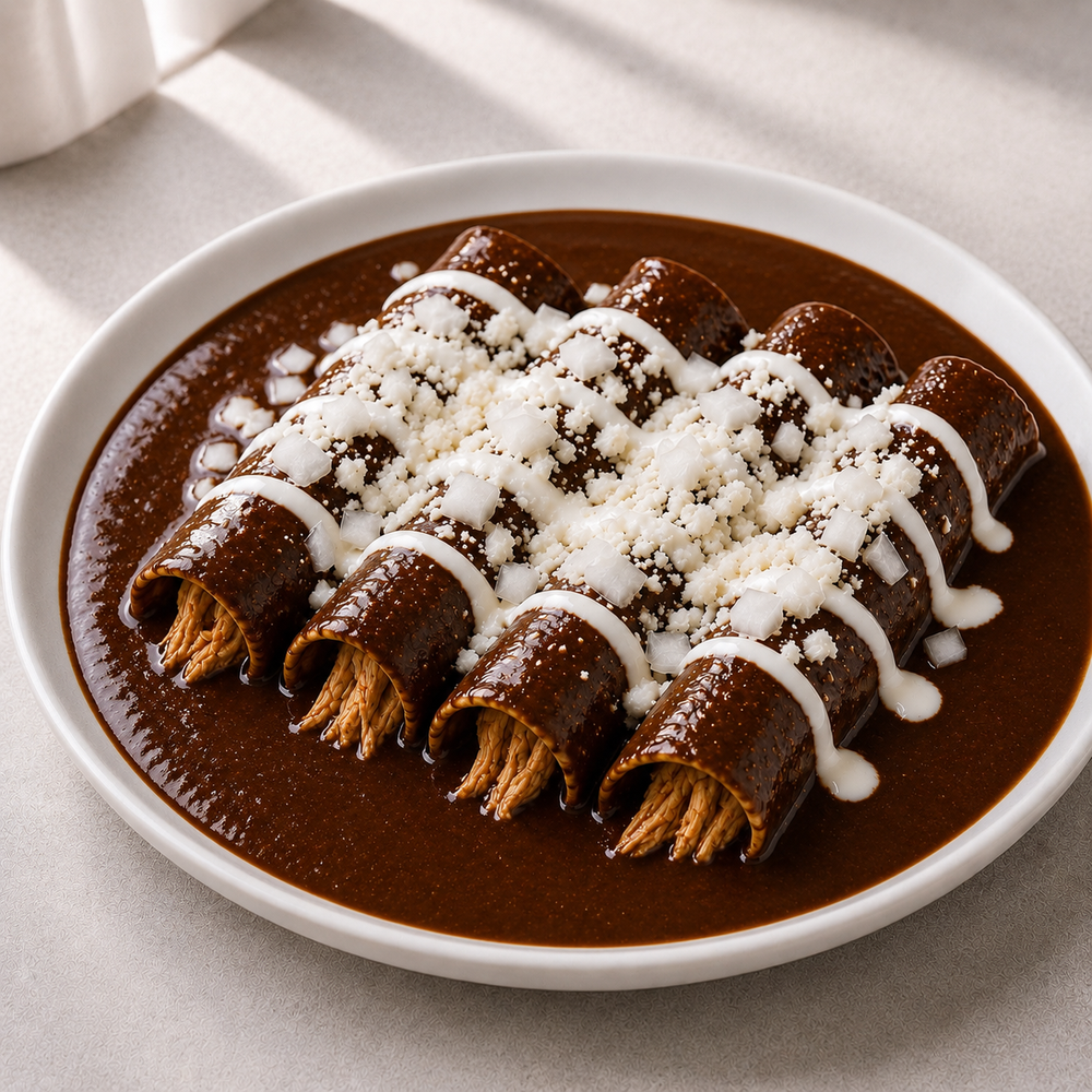 Enmoladas de pollo (4 Pz)