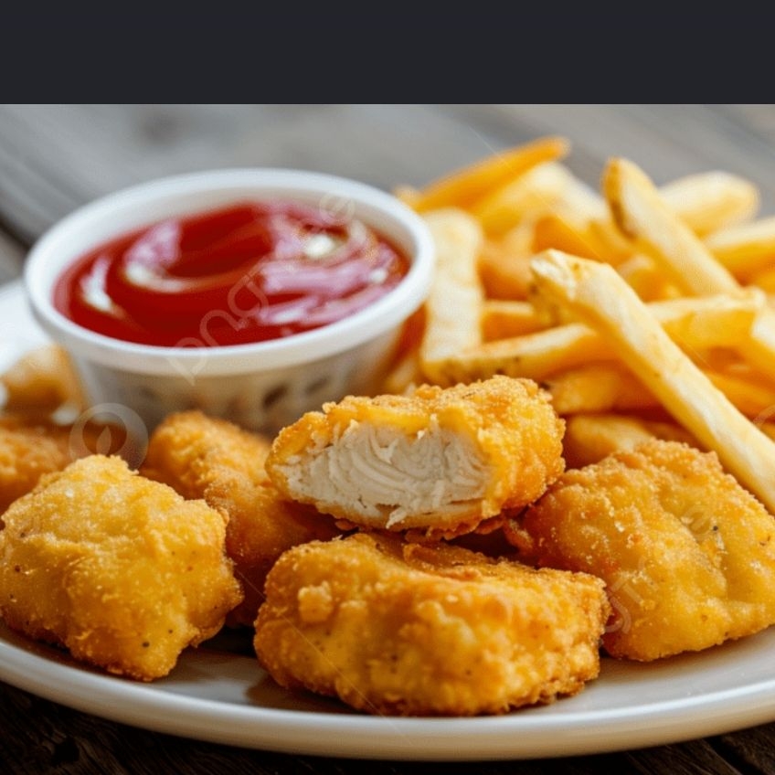 Papas con Nuggets