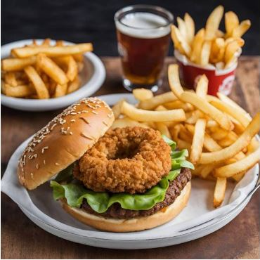 OBB Fríes con Ice Tea