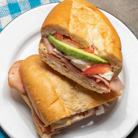 Lonche de Jamón con Queso Blanco