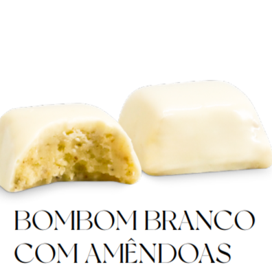 Bombom branco com amêndoas 13g