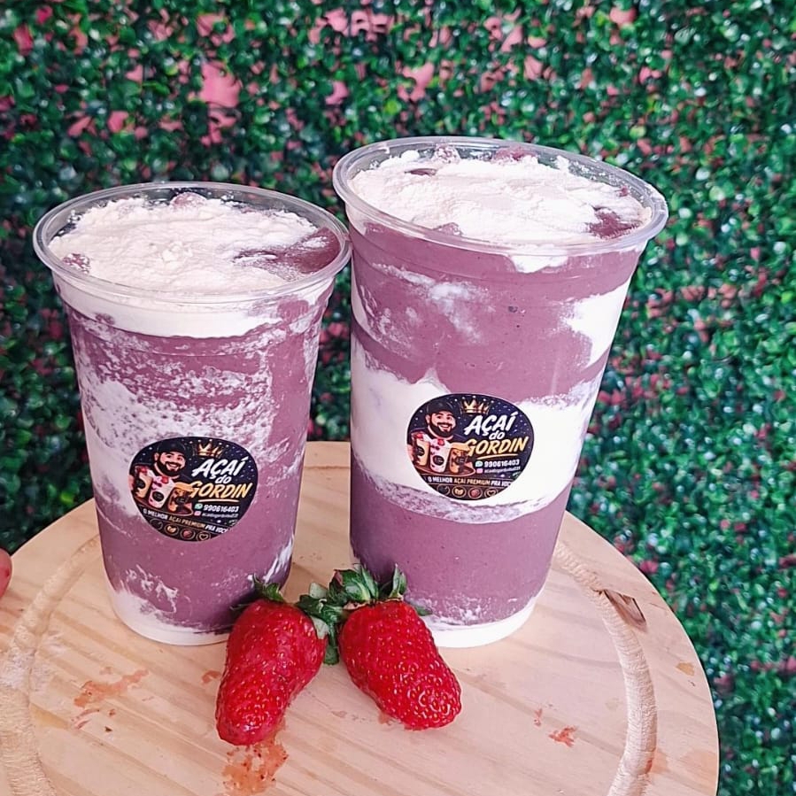 Açai, Leite em Pó em Camada e leite Condensado (Escolha nos Complementos o Tamanho da sua Vitamina!)