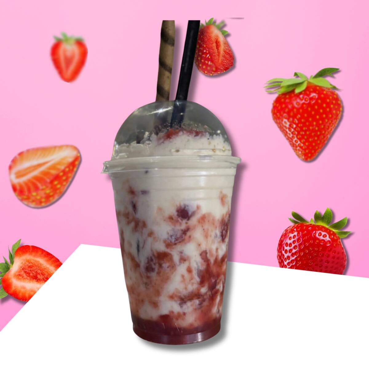FRESAS CON CREMA MEDIANAS